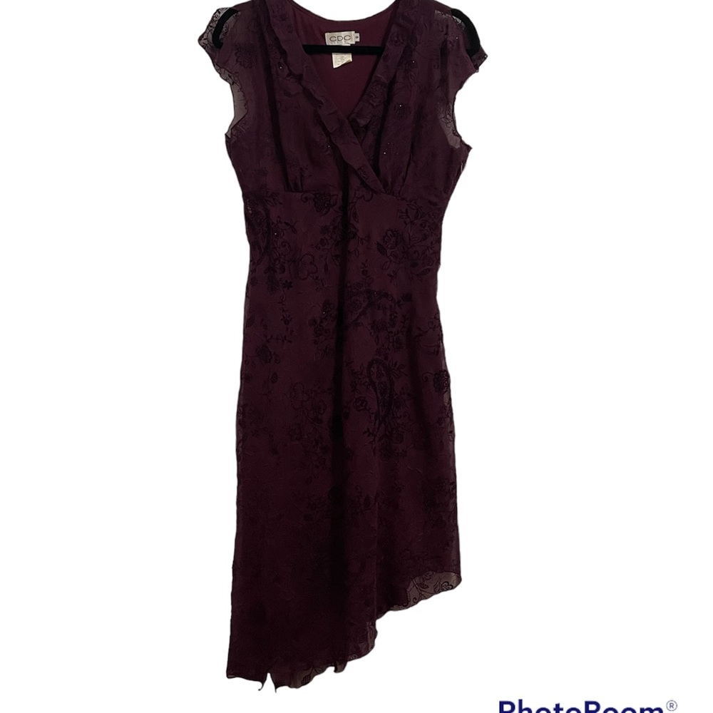 Purple lace party dress